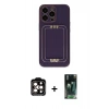 MARSİLYAN™- iPhone 14 Pro Max Kılıf Kozmos Minimal Prime - Siyah 360 Mat Full Body Arka Koruyucu + PVD Metal Kamera Lens - TU