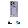 MARSİLYAN™- iPhone 14 Pro Max Kılıf Kozmos Minimal Prime - Siyah 3D Antistatik Cam Ekran Koruyucu + Bilvis Titan Kamera Lens - SH