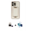 MARSİLYAN™- iPhone 14 Pro Max Kılıf Kozmos Minimal Prime - Siyah 3D Antistatik Cam Ekran Koruyucu + Bilvis Titan Kamera Lens - DNMR