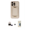 MARSİLYAN™- iPhone 14 Pro Max Kılıf Kozmos Minimal Prime - Siyah 6D Mat Seramik Hayalet Nano Ekran Koruyucu + Bilvis Titan Kamera Lens - SH