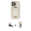 MARSİLYAN™- iPhone 14 Pro Max Kılıf Kozmos Minimal Prime - Siyah 6D Mat Seramik Hayalet Nano Ekran Koruyucu + Bilvis Titan Kamera Lens - SH
