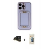 MARSİLYAN™- iPhone 14 Pro Max Kılıf Kozmos Minimal Prime - Siyah 6D Mat Seramik Hayalet Nano Ekran Koruyucu + Raze Metal Kamera Lens - GD
