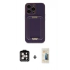 MARSİLYAN™- iPhone 14 Pro Max Kılıf Kozmos Minimal Prime - Siyah 6D Mat Seramik Hayalet Nano Ekran Koruyucu + PVD Metal Kamera Lens - TU