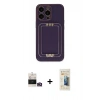 MARSİLYAN™- iPhone 14 Pro Max Kılıf Kozmos Minimal Prime - Siyah 6D Mat Seramik Hayalet Nano Ekran Koruyucu + Bilvis Titan Kamera Lens - GD