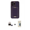 MARSİLYAN™- iPhone 14 Pro Max Kılıf Kozmos Minimal Prime - Siyah 6D Mat Seramik Hayalet Nano Ekran Koruyucu + Bilvis Titan Kamera Lens - DNMR