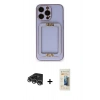 MARSİLYAN™- iPhone 14 Pro Max Kılıf Kozmos Minimal Prime - Siyah 6D Mat Seramik Hayalet Nano Ekran Koruyucu + Raze Metal Kamera Lens - GS