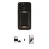 MARSİLYAN™- iPhone 14 Pro Max Kılıf Kozmos Minimal Prime - Siyah Bilvis 3D Mat Cam Ekran Koruyucu + Bilvis Titan Kamera Lens - DNMR