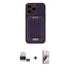 MARSİLYAN™- iPhone 14 Pro Max Kılıf Kozmos Minimal Prime - Siyah Bilvis 3D Mat Cam Ekran Koruyucu + Gümüş Bilvis Titan Kamera Lens