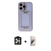 MARSİLYAN™- iPhone 14 Pro Max Kılıf Kozmos Minimal Prime - Siyah Bilvis 3D Mat Cam Ekran Koruyucu + PVD Metal Kamera Lens - TU