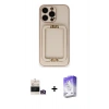 MARSİLYAN™- iPhone 14 Pro Max Kılıf Kozmos Minimal Prime - Siyah Bilvis 5in1 3D Magic Cam Ekran Koruyucu + Bilvis Titan Kamera Lens - GD
