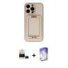 MARSİLYAN™- iPhone 14 Pro Max Kılıf Kozmos Minimal Prime - Siyah Bilvis 5in1 3D Magic Cam Ekran Koruyucu + Bilvis Titan Kamera Lens - SH