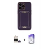 MARSİLYAN™- iPhone 14 Pro Max Kılıf Kozmos Minimal Prime - Siyah Bilvis 5in1 3D Magic Cam Ekran Koruyucu + Bilvis Titan Kamera Lens - GS