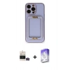MARSİLYAN™- iPhone 14 Pro Max Kılıf Kozmos Minimal Prime - Siyah Bilvis 5in1 3D Magic Cam Ekran Koruyucu + Bilvis Titan Kamera Lens - GD
