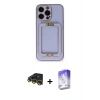 MARSİLYAN™- iPhone 14 Pro Max Kılıf Kozmos Minimal Prime - Siyah Bilvis 5in1 3D Magic Cam Ekran Koruyucu + Raze Metal Kamera Lens - GD