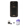 MARSİLYAN™- iPhone 14 Pro Max Kılıf Kozmos Minimal Prime - Siyah Bilvis 5in1 3D Magic Cam Ekran Koruyucu + Bilvis Titan Kamera Lens - GD