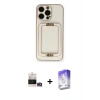 MARSİLYAN™- iPhone 14 Pro Max Kılıf Kozmos Minimal Prime - Siyah Bilvis 5in1 3D Magic Cam Ekran Koruyucu + Bilvis Titan Kamera Lens - GD