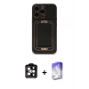 MARSİLYAN™- iPhone 14 Pro Max Kılıf Kozmos Minimal Prime - Siyah Bilvis 5in1 3D Magic Cam Ekran Koruyucu + PVD Metal Kamera Lens - TU