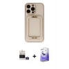 MARSİLYAN™- iPhone 14 Pro Max Kılıf Kozmos Minimal Prime - Siyah Bilvis 5in1 5D Magic Hayalet Cam Ekran Koruyucu + Bilvis Titan Kamera Lens - GS