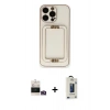 MARSİLYAN™- iPhone 14 Pro Max Kılıf Kozmos Minimal Prime - Siyah Bilvis Hayalet Cam Ekran Koruyucu + Bilvis Titan Kamera Lens - GD