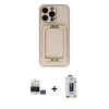 MARSİLYAN™- iPhone 14 Pro Max Kılıf Kozmos Minimal Prime - Siyah Bilvis Hayalet Cam Ekran Koruyucu + Gümüş Bilvis Titan Kamera Lens