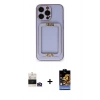 MARSİLYAN™- iPhone 14 Pro Max Kılıf Kozmos Minimal Prime - Siyah Buffer Hayalet Cam Ekran Koruyucu + Bilvis Titan Kamera Lens - GD