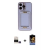 MARSİLYAN™- iPhone 14 Pro Max Kılıf Kozmos Minimal Prime - Siyah Buffer Hayalet Cam Ekran Koruyucu + Gümüş Bilvis Titan Kamera Lens