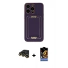 MARSİLYAN™- iPhone 14 Pro Max Kılıf Kozmos Minimal Prime - Siyah Buffer Hayalet Cam Ekran Koruyucu + Raze Metal Kamera Lens - GD