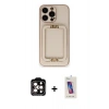 MARSİLYAN™- iPhone 14 Pro Max Kılıf Kozmos Minimal Prime - Siyah Joko 5D Cam + PVD Metal Kamera Lens - TU
