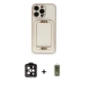 MARSİLYAN™- iPhone 14 Pro Max Kılıf Kozmos Minimal Prime - Siyah Joko Magic 5D Hayalet Cam + PVD Metal Kamera Lens - TU