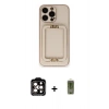 MARSİLYAN™- iPhone 14 Pro Max Kılıf Kozmos Minimal Prime - Siyah Joko Magic 5D Hayalet Cam + PVD Metal Kamera Lens - TU