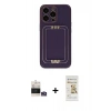 MARSİLYAN™- iPhone 14 Pro Max Kılıf Kozmos Minimal Prime - Siyah Mat Seramik Nano Ekran Koruyucu + Bilvis Titan Kamera Lens - GS