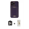 MARSİLYAN™- iPhone 14 Pro Max Kılıf Kozmos Minimal Prime - Siyah Mat Seramik Nano Ekran Koruyucu + PVD Metal Kamera Lens - TU