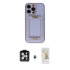 MARSİLYAN™- iPhone 14 Pro Max Kılıf Kozmos Minimal Prime - Siyah Mat Seramik Nano Ekran Koruyucu + PVD Metal Kamera Lens - TU