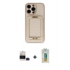 MARSİLYAN™- iPhone 14 Pro Max Kılıf Kozmos Minimal Prime - Siyah Polymer Nano Ekran Koruyucu + Bilvis Titan Kamera Lens - DNMR
