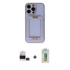 MARSİLYAN™- iPhone 14 Pro Max Kılıf Kozmos Minimal Prime - Siyah Polymer Nano Ekran Koruyucu + Bilvis Titan Kamera Lens - DNMR