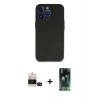 MARSİLYAN™- iPhone 14 Pro Max Kılıf Kozmos Yansıma Özel Seri - Şeffaf 360 Full Body Arka Koruyucu + Bilvis Titan Kamera Lens - SH