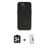 MARSİLYAN™- iPhone 14 Pro Max Kılıf Kozmos Yansıma Özel Seri - Şeffaf Pasifik Cam Ekran Koruyucu + PVD Metal Kamera Lens - TU