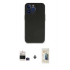 MARSİLYAN™- iPhone 14 Pro Max Kılıf Kozmos Yansıma Özel Seri - Siyah 6D Mat Seramik Hayalet Nano Ekran Koruyucu + Bilvis Titan Kamera Lens - DNMR