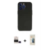 MARSİLYAN™- iPhone 14 Pro Max Kılıf Kozmos Yansıma Özel Seri - Siyah 6D Mat Seramik Hayalet Nano Ekran Koruyucu + Bilvis Titan Kamera Lens - SH