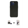 MARSİLYAN™- iPhone 14 Pro Max Kılıf Kozmos Yansıma Özel Seri - Siyah Bilvis 3D Mat Cam Ekran Koruyucu + Bilvis Titan Kamera Lens - SH