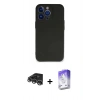 MARSİLYAN™- iPhone 14 Pro Max Kılıf Kozmos Yansıma Özel Seri - Siyah Bilvis 5in1 3D Magic Cam Ekran Koruyucu + Raze Metal Kamera Lens - GS