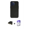 MARSİLYAN™- iPhone 14 Pro Max Kılıf Kozmos Yansıma Özel Seri - Siyah Bilvis 5in1 3D Magic Cam Ekran Koruyucu + Raze Metal Kamera Lens - GD