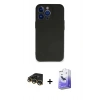 MARSİLYAN™- iPhone 14 Pro Max Kılıf Kozmos Yansıma Özel Seri - Siyah Bilvis 5in1 5D Magic Hayalet Cam Ekran Koruyucu + Raze Metal Kamera Lens - GD