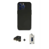 MARSİLYAN™- iPhone 14 Pro Max Kılıf Kozmos Yansıma Özel Seri - Siyah Bilvis Hayalet Cam Ekran Koruyucu + Raze Metal Kamera Lens - GD