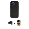 MARSİLYAN™- iPhone 14 Pro Max Kılıf Kozmos Yansıma Özel Seri - Siyah Buffer Cam Ekran Koruyucu + Raze Metal Kamera Lens - GS