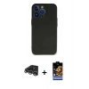 MARSİLYAN™- iPhone 14 Pro Max Kılıf Kozmos Yansıma Özel Seri - Siyah Buffer Hayalet Cam Ekran Koruyucu + Raze Metal Kamera Lens - GS