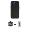 MARSİLYAN™- iPhone 14 Pro Max Kılıf Kozmos Yansıma Özel Seri - Siyah Joko 5D Cam + PVD Metal Kamera Lens - TU
