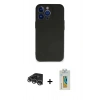 MARSİLYAN™- iPhone 14 Pro Max Kılıf Kozmos Yansıma Özel Seri - Siyah Polymer Nano Ekran Koruyucu + Raze Metal Kamera Lens - GS