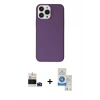 MARSİLYAN™- iPhone 14 Pro Max Kılıf Kutup Doku Koleksiyonu - Şeffaf Royal Nano Ekran Koruyucu + Bilvis Titan Kamera Lens - DNMR