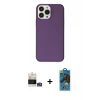 MARSİLYAN™- iPhone 14 Pro Max Kılıf Kutup Doku Koleksiyonu - Siyah 18D Cam Ekran Koruyucu + Bilvis Titan Kamera Lens - GS